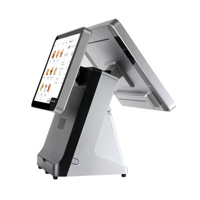 True Flat Ten Points Touch Dual Screen POS System With Printer 80mm