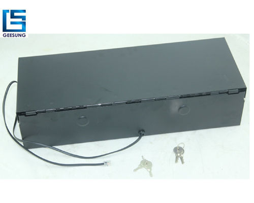 Black Mini RoHS 6V 12V POS Cash Drawer Flip Top Metal Cash Box