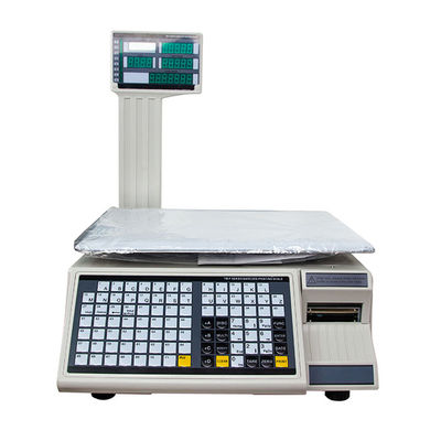30kg Touch Screen 65MHz Cash Register Scales / Barcode Label Printing Scale For Supermarket