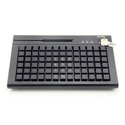 78 Keys  Cherry MX Membrane POS Programmable Keyboard With Swipe Card Reader