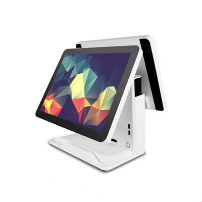 15 Inch Dual Screen Windows POS System Pure Capacitive Touch Restaurant POS