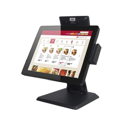 AIO Windows Touch Screen POS System 350cd/m2 With Cash Register And 8 Inch Customer Display