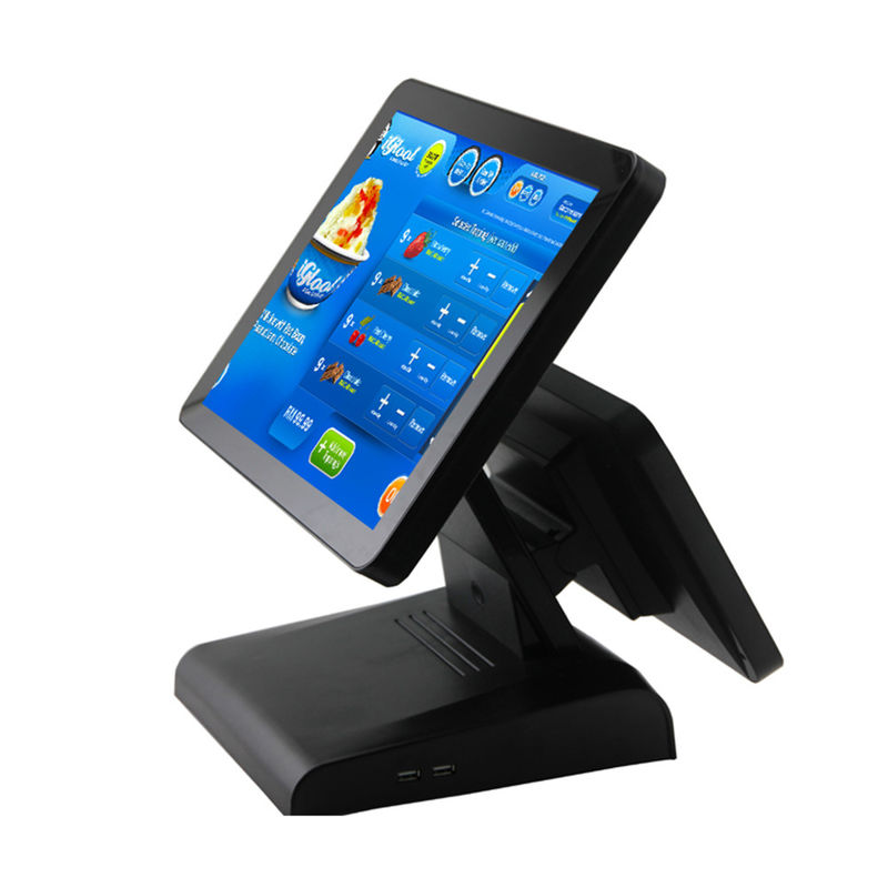 Dual Screen 15inch Windows POS System For Restaurant Supermarket