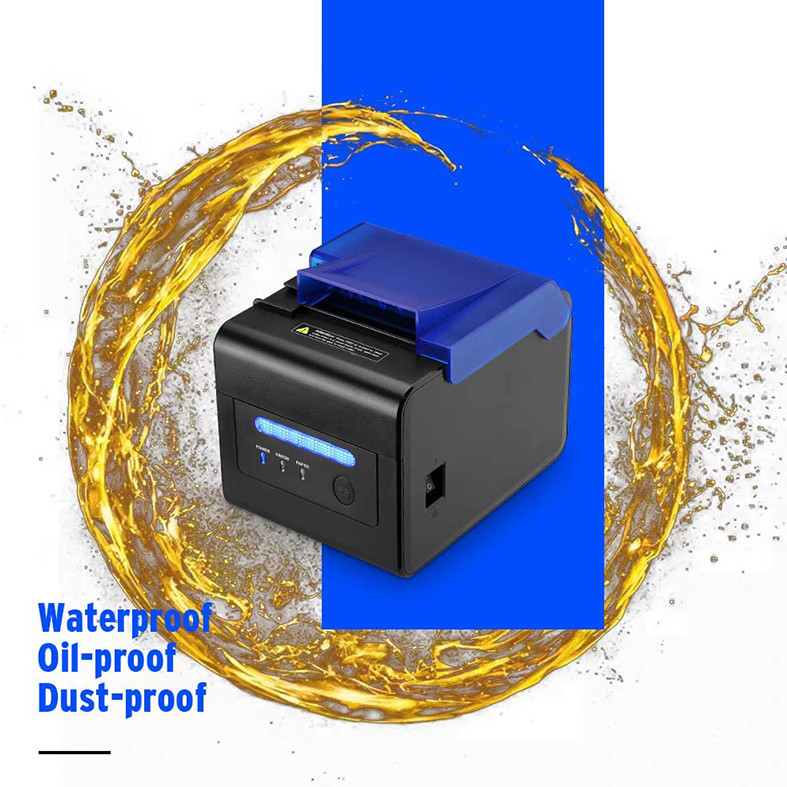 300mm/S 80mm POS Receipt Printer Waterproof Oil Proof Dustproof