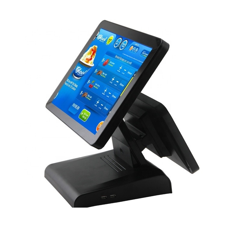 J3710 15 Inch Windows POS System Dual Panel All In One Touch Screen
