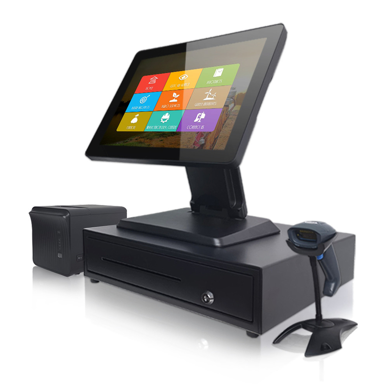 15'' Retail Restaurant Android Windows Touch Pos Terminal Cashier Machine All In One
